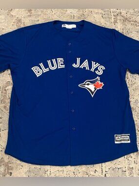 Majestic Authentic Toronto Blue Jays MLB Baseball Blue Jersey Men’s
